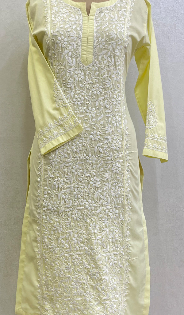 Women's Lucknowi Handcrafted Cotton Chikankari Kurti- HONC0164283