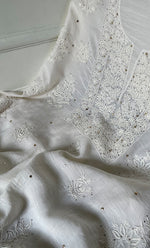 Load image into Gallery viewer, Women's Lakhnavi Handcrafted Mul Chanderi Unstitched Kurta And Dupatta Set - HONC0263960