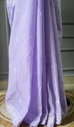 将图像加载到图库查看器中, Fairoz Women's Lakhnavi Handcrafted Cotton Chikankari Saree - HONC0311931