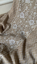 Load image into Gallery viewer, Women's Lakhnavi Handcrafted Unstitched Maheshwari Mul Chanderi Kurta And Dupatta Set - HONC0288968