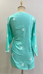 Load image into Gallery viewer, Women's Lakhnavi Handcrafted Modal Cotton Chikankari Top - HONC0220313
