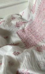 Load image into Gallery viewer, Women's Lakhnavi Handcrafted Mul Chanderi UnStitched Kurta And Dupatta Set - HONC0314673
