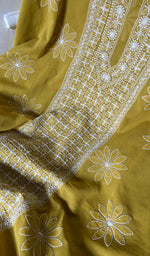 将图像加载到图库查看器中, Hera Women's Lakhnavi Handcrafted Cotton Chikankari Suit Material - HONC0275055