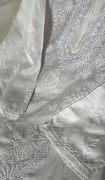 将图像加载到图库查看器中, Women's Lakhnavi Handcrafted Mul Chanderi Semi - Stitched Kurta And Dupatta Set - HONC0272862