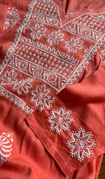 将图像加载到图库查看器中, Women's Lucknowi Handcrafted Cotton Chikankari Kurti - HONC0300977