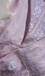 Load image into Gallery viewer, Women's Lakhnavi Handcrafted Mul Chanderi Semi -stitched Kurta And Dupatta Set - HONC0282559