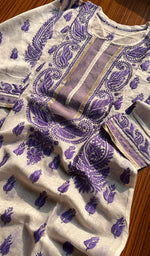 将图像加载到图库查看器中, Women's Lucknowi Handcrafted Cotton Chikankari Kurti - HONC0234544