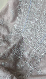 Load image into Gallery viewer, Women's Lakhnavi Handcrafted Mul Chanderi Unstitched Kurta And Dupatta Set - HONC0266910