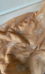 Load image into Gallery viewer, Women's Lakhnavi Handcrafted Mul Chanderi Unstitched Chikankari Full Suit Material - HONC0317046