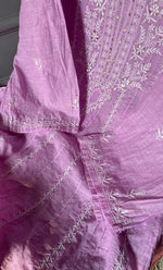 Load image into Gallery viewer, Women's Lakhnavi Handcrafted Chanderi Silk Semi - Stitched Anarkali And Dupatta Set - HONC0273156