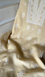 Load image into Gallery viewer, Farah Women's Lakhnavi Handcrafted Unstitched Cotton Chikankari Suit Material - HONC0298923