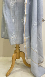 Load image into Gallery viewer, Women's Lakhnavi Handcrafted Mul Chanderi Kurta And Dupatta Set - HONC0175321