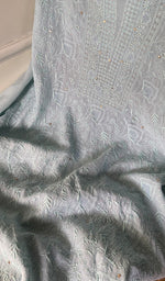 将图像加载到图库查看器中, Women's Lakhnavi Handcrafted Maheshwari Mul Chanderi Unstitched Kurta And Dupatta Set - HONC0268582