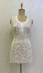Load image into Gallery viewer, Women's Lucknowi Handcrafted Faux-Georgette Chikankari Top - HONC0140467
