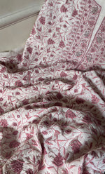 Load image into Gallery viewer, Women's Lakhnavi Handcrafted Maheshwari Mul Chanderi UnStitched Kurta And Dupatta Set - HONC0288346