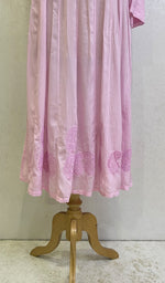 Load image into Gallery viewer, Women's Lucknowi Handcrafted Muslin Chikankari Anarkali Dress - HONC0149492