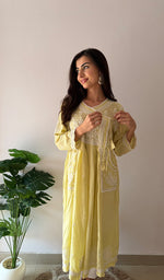 Load image into Gallery viewer, Fawziya Women's Lucknowi Handcrafted Cotton Angrakha - HONC0382663