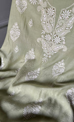 Load image into Gallery viewer, Women's Lakhnavi Handcrafted Mul Chanderi Unstitched Kurta And Dupatta Set - HONC0284727