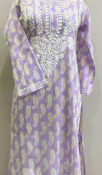 Load image into Gallery viewer, Sona Women's Lucknowi Handcrafted Cotton Chikankari Kurti - HONC0203595