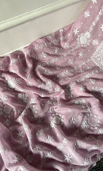 Load image into Gallery viewer, Women's Lakhnavi Handcrafted Unstitched Mul Chanderi Kurta And Dupatta Set - HONC0329033