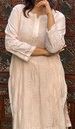 将图像加载到图库查看器中, Inaya Women's Lucknowi Handcrafted Muslin Chikankari Kurti - HONC0202274