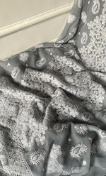 Load image into Gallery viewer, Women's Lucknowi Handcrafted Faux-Georgette Chikankari Suit Material - HONC0274416