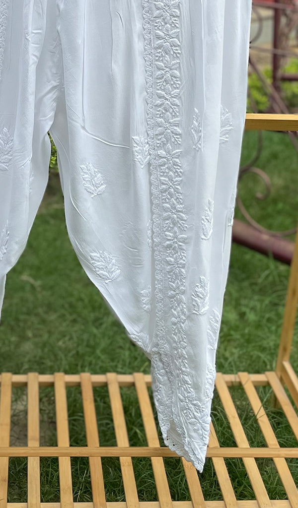 Women's Lucknowi Handcrafted Cotton Chikankari Dhoti - HONC0292315