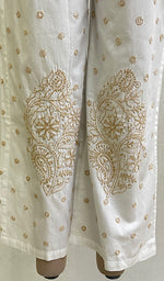 Load image into Gallery viewer, Women's Lakhnavi Handcrafted Cotton Chikankari Palazzo - HONC0155699