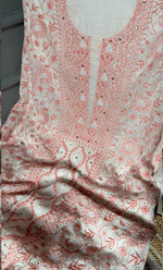 Load image into Gallery viewer, Women's Lakhnavi Handcrafted Mul Chanderi Unstitched Kurta And Dupatta Set- HONC0278928