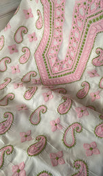 Load image into Gallery viewer, Rumaiza Women's Lakhnavi Handcrafted Unstitched Cotton Chikankari Suit Material - HONC0291819