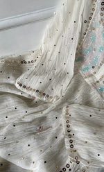 Load image into Gallery viewer, Women's Lakhnavi Handcrafted Mul Chanderi Semi - Stitched Kurta And Dupatta Set- HONC0316296