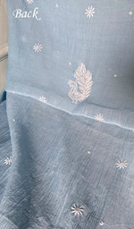 Load image into Gallery viewer, Navedaa Women's Lakhnavi Handcrafted Mul Chanderi Unstitched Kurta And Dupatta Set- HONC0362579