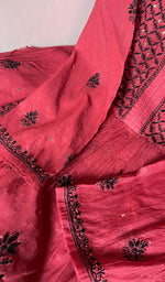将图像加载到图库查看器中, Women's Lakhnavi Handcrafted Mul Chanderi Semi - Stitched Kurta And Dupatta Set - HONC0257376