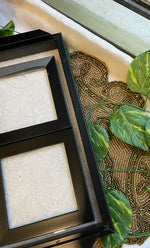 Load image into Gallery viewer, Handcrafted Chikankari Tray with Two Coasters – Wooden Frame - HONC0310962