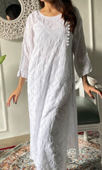 Load image into Gallery viewer, Women's Lucknowi Handcrafted Cotton Chikankari Kurti - HONC0330067
