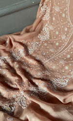 Load image into Gallery viewer, Women's Lakhnavi Handcrafted Mul Chanderi Unstitched Kurta And Dupatta Set- HONC0312988