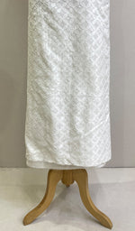 Load image into Gallery viewer, Lucknowi Handcrafted Chanderi Chikankari Unstitched Men's Kurta Fabric - HONC0176415