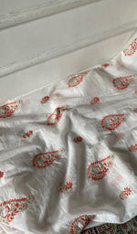 Load image into Gallery viewer, Women's Lakhnavi Handcrafted Mul Chanderi Unstitched Kurta And Dupatta Set- HONC0366817