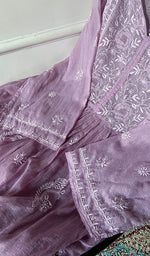 将图像加载到图库查看器中, Women's Lucknowi Handcrafted Kota Cotton Chikankari Semi Stitched Kurta And Dupatta Set - HONC0318336