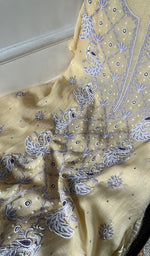 Load image into Gallery viewer, Firdauz Women's Lakhnavi Handcrafted Mul Chanderi Kurta And Dupatta Set - HONC0295594