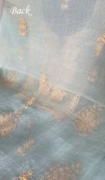 Load image into Gallery viewer, Mayuri Women's Lakhnavi Handcrafted Pure Organza Silk Chikankari Unstitched Full Suit Material - HONC0351132