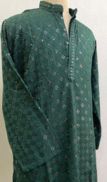Load image into Gallery viewer, Men's Faux-Georgette Hakoba Kurta - HONC0188696