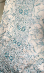 Load image into Gallery viewer, Women's Lakhnavi Handcrafted Modal Cotton Chikankari Unstitched Kurti Fabric - HONC0325224