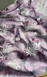 将图像加载到图库查看器中, Women's Lakhnavi Handcrafted Cotton Chikankari Unstitched Kurta And Kurta Dupatta Set - HONC0312699