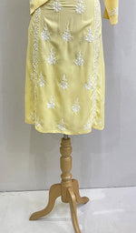 Load image into Gallery viewer, Rusdha Women's Lucknowi Handcrafted Modal Cotton Chikankari Kurti - HONC0229733