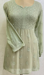 Load image into Gallery viewer, Women's Lucknowi Handcrafted Viscose Georgette Chikankari Top - HONC0152264