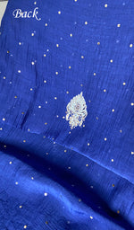 Load image into Gallery viewer, Women's Lakhnavi Handcrafted Mul Chanderi Unstitched Chikankari Full Suit - HONC0344642