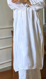 将图像加载到图库查看器中, Women's Lucknowi Handcrafted Muslin Chikankari Kurti - HONC0202066