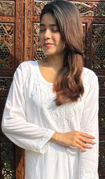 将图像加载到图库查看器中, Women's Lucknowi Handcrafted Cotton Chikankari Kurti - HONC02258600