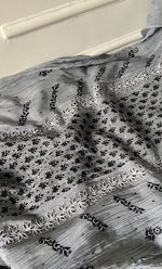 Load image into Gallery viewer, Saziya Women's Lakhnavi Handcrafted Mul Chanderi Semi - Stitched Kurta And Dupatta Set - HONC0339562